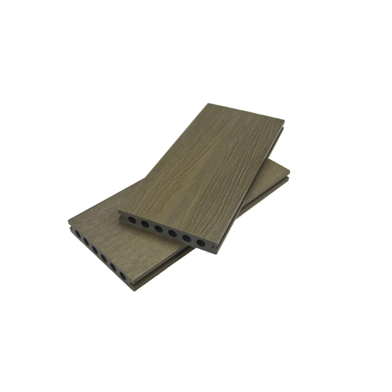 Outdoor UV-resistant round hole co-extruded wpc decking