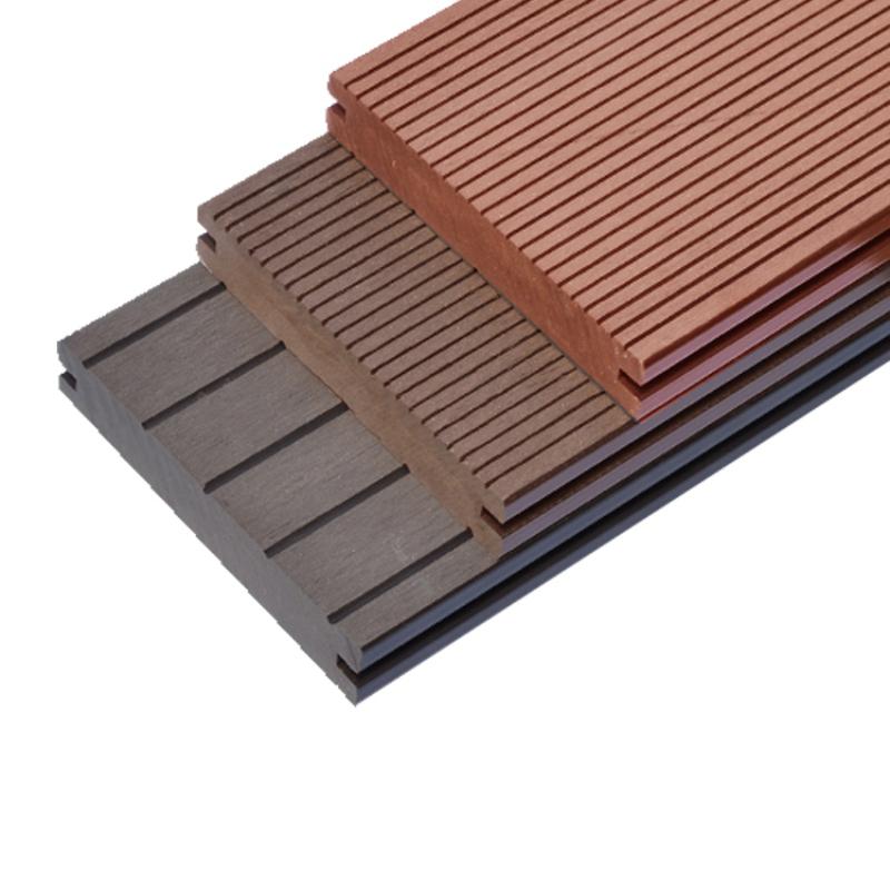 Groove surface without cracks solid composite wpc outdoor flooring