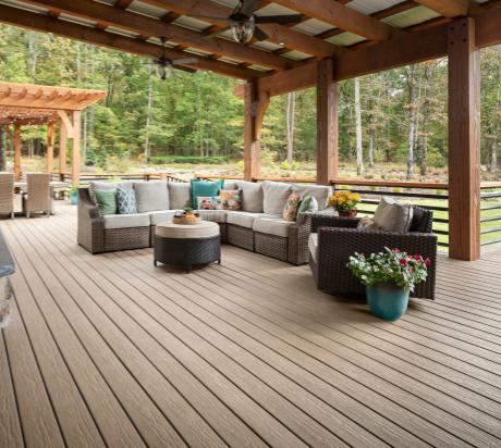 3D deep-embossed wpc decking