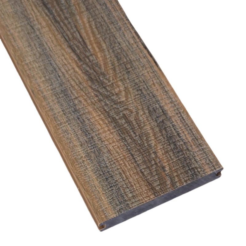 Co-extruded weatherproof and waterproof wood-plastic flooring