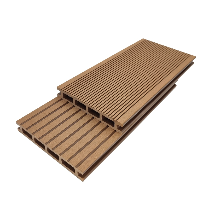 Newest Yellow Oak Color Wood Plastic Composite Decking